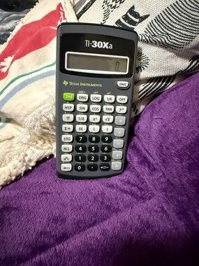 Texas Instruments Scientific Calculator in Gray, Black and Green Accent